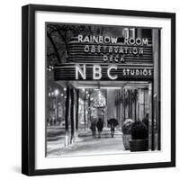 The NBC Studios in the New York City in the Snow at Night-Philippe Hugonnard-Framed Photographic Print