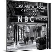 The NBC Studios in the New York City in the Snow at Night-Philippe Hugonnard-Mounted Photographic Print