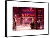 The NBC Studios in the New York City in the Snow at Night-Philippe Hugonnard-Framed Stretched Canvas