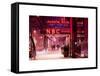 The NBC Studios in the New York City in the Snow at Night-Philippe Hugonnard-Framed Stretched Canvas