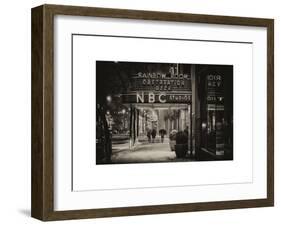 The NBC Studios in the New York City in the Snow at Night-Philippe Hugonnard-Framed Art Print