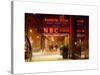 The NBC Studios in the New York City in the Snow at Night-Philippe Hugonnard-Stretched Canvas