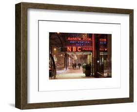 The NBC Studios in the New York City in the Snow at Night-Philippe Hugonnard-Framed Art Print