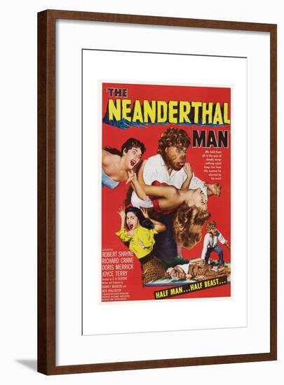 The Neanderthal Man, Robert Shayne (Top), 1953-null-Framed Art Print