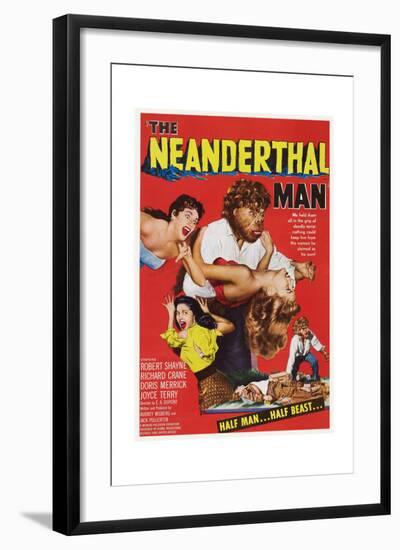 The Neanderthal Man, Robert Shayne (Top), 1953-null-Framed Art Print