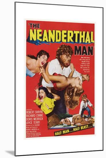 The Neanderthal Man, Robert Shayne (Top), 1953-null-Mounted Art Print