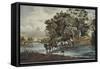The Nearest Way in Summertime-Currier & Ives-Framed Stretched Canvas