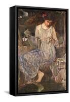 The Necklace-John William Waterhouse-Framed Stretched Canvas