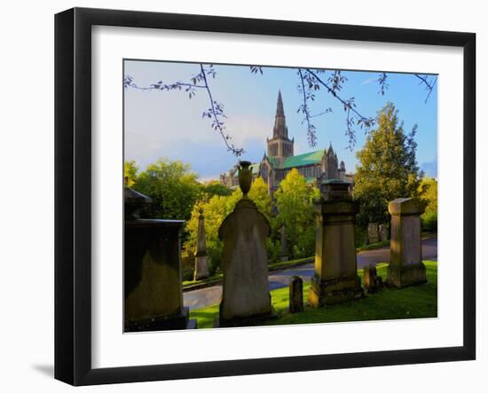 The Necropolis, view towards The Cathedral of St. Mungo, Glasgow, Scotland, United Kingdom, Europe-Karol Kozlowski-Framed Photographic Print
