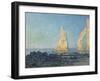 The Needle of Etretat, Low Tide; Aiguille D'Etretat, Maree Basse, 1883-Claude Monet-Framed Giclee Print