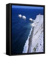 The Needles, Isle of Wight, UK-David Hunter-Framed Stretched Canvas