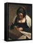 The Needlewoman-Diego Velazquez-Framed Stretched Canvas