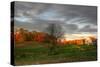 The Neighbor's Barn Sunset-Robert Goldwitz-Stretched Canvas