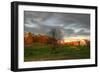 The Neighbor's Barn Sunset-Robert Goldwitz-Framed Photographic Print