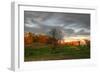 The Neighbor's Barn Sunset-Robert Goldwitz-Framed Photographic Print