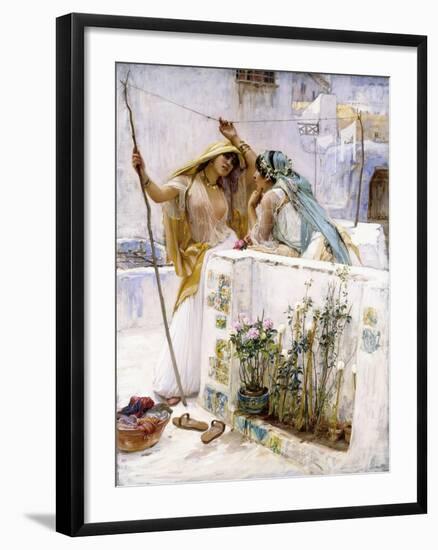 The Neighbours, Terraces of Algiers, 1887-Frederick Arthur Bridgman-Framed Giclee Print