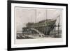 The "Nelson" Warship Under Construction on the Thames at Woolwich London-W.b. Cooke-Framed Premium Giclee Print