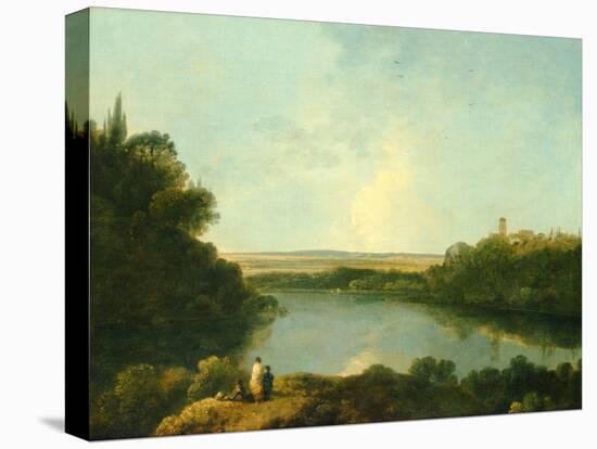 The Nemi Lake Near Rome, C.1760-Richard Wilson-Stretched Canvas