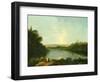 The Nemi Lake Near Rome, C.1760-Richard Wilson-Framed Premium Giclee Print