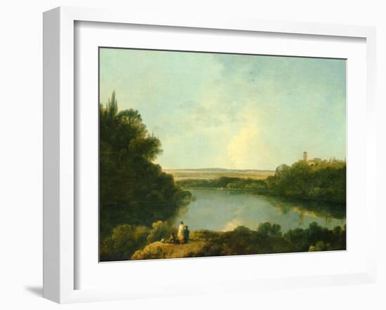 The Nemi Lake Near Rome, C.1760-Richard Wilson-Framed Giclee Print