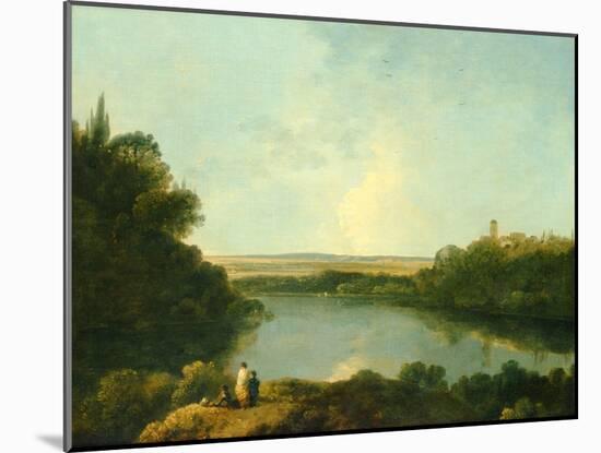 The Nemi Lake Near Rome, C.1760-Richard Wilson-Mounted Giclee Print