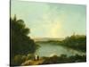 The Nemi Lake Near Rome, C.1760-Richard Wilson-Stretched Canvas