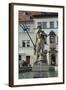 The Neptune Fountain on the Cobbled Market Place (Marktplatz) in Weimar, Thuringia, Germany, Europe-Stuart Forster-Framed Photographic Print