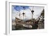 The Neptune Galleon in the Old Port, Genoa, Liguria, Italy, Europe-Mark Sunderland-Framed Photographic Print