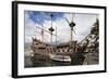 The Neptune Galleon in the Old Port, Genoa, Liguria, Italy, Europe-Mark Sunderland-Framed Photographic Print