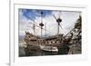 The Neptune Galleon in the Old Port, Genoa, Liguria, Italy, Europe-Mark Sunderland-Framed Photographic Print