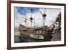 The Neptune Galleon in the Old Port, Genoa, Liguria, Italy, Europe-Mark Sunderland-Framed Photographic Print