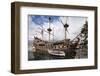 The Neptune Galleon in the Old Port, Genoa, Liguria, Italy, Europe-Mark Sunderland-Framed Photographic Print