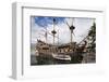 The Neptune Galleon in the Old Port, Genoa, Liguria, Italy, Europe-Mark Sunderland-Framed Photographic Print