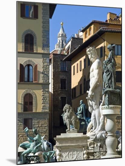 The Neptune Statue, Piazza Della Signoria, Florence, Tuscany-Nico Tondini-Mounted Photographic Print