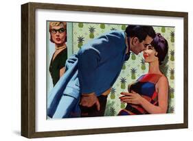 The Nesting Instinct - Saturday Evening Post "Men at the Top", March 21, 1959 pg.30-Morgan Kane-Framed Giclee Print