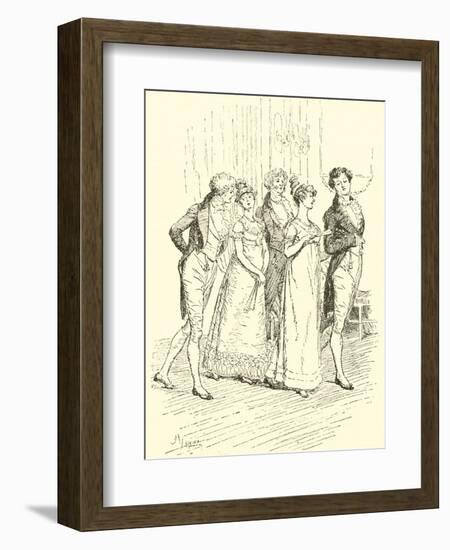 The Netherfield Party Entering the Ballroom-Hugh Thomson-Framed Giclee Print