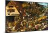 The Netherlandish Proverbs (The Blue Cloak or the Topsy Turvy World), 1559-Pieter Bruegel the Elder-Mounted Giclee Print