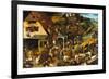 The Netherlandish Proverbs (The Blue Cloak or the Topsy Turvy World), 1559-Pieter Bruegel the Elder-Framed Giclee Print