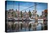 The Netherlands, Frisia, Harlingen, Harbour, Zuiderhaven-Ingo Boelter-Stretched Canvas