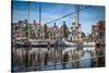 The Netherlands, Frisia, Harlingen, Harbour, Zuiderhaven-Ingo Boelter-Stretched Canvas