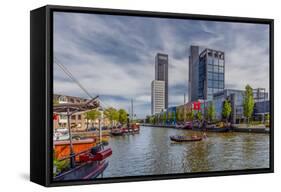 The Netherlands, Frisia, Leeuwarden, Harbour-Ingo Boelter-Framed Stretched Canvas