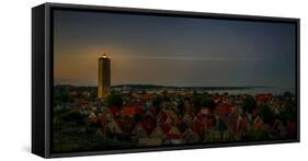 The Netherlands, Frisia, Terschelling, Lighthouse, Evening, Night-Ingo Boelter-Framed Stretched Canvas