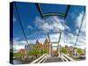 The Netherlands, Haarlem, Canal, Bridge, Drawbridge-Ingo Boelter-Stretched Canvas