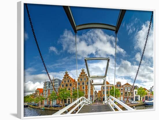 The Netherlands, Haarlem, Canal, Bridge, Drawbridge-Ingo Boelter-Framed Photographic Print