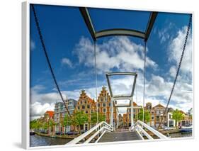 The Netherlands, Haarlem, Canal, Bridge, Drawbridge-Ingo Boelter-Framed Photographic Print