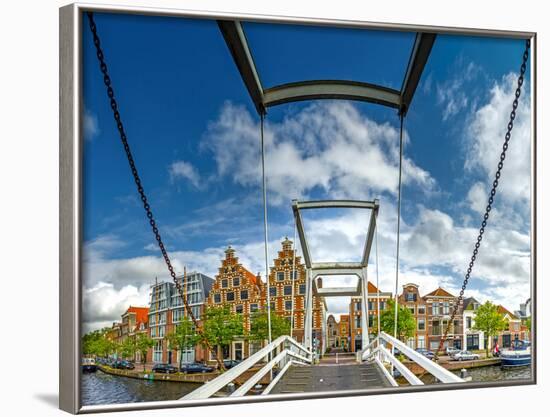 The Netherlands, Haarlem, Canal, Bridge, Drawbridge-Ingo Boelter-Framed Photographic Print