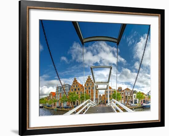 The Netherlands, Haarlem, Canal, Bridge, Drawbridge-Ingo Boelter-Framed Photographic Print