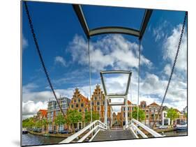 The Netherlands, Haarlem, Canal, Bridge, Drawbridge-Ingo Boelter-Mounted Photographic Print