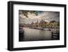 The Netherlands, Haarlem, Canal, Shore, Waterside Promenade-Ingo Boelter-Framed Photographic Print