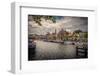 The Netherlands, Haarlem, Canal, Shore, Waterside Promenade-Ingo Boelter-Framed Photographic Print